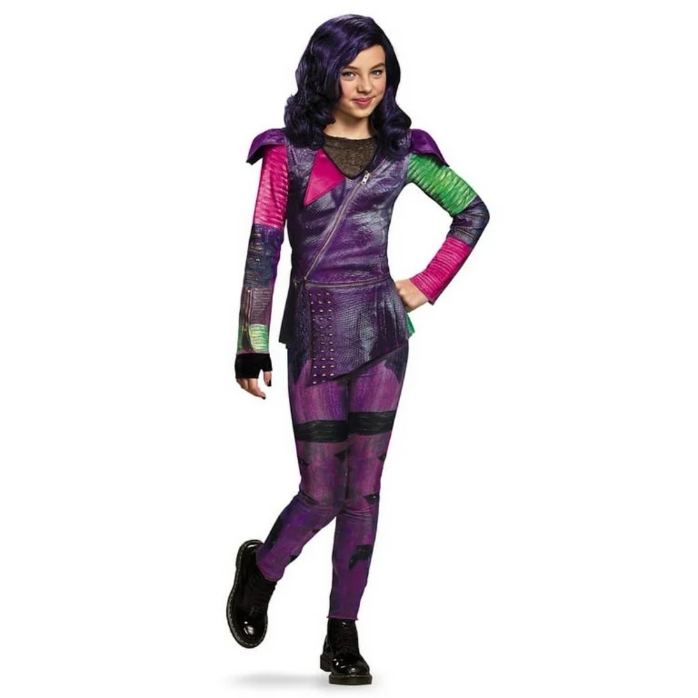 Disney Descendants Mal Child Halloween Costume Shirt Size Small 4 - 6